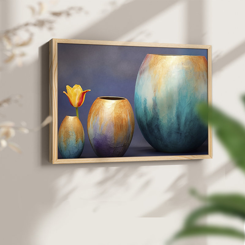 Floral Series-LXXXIII -Framed Print - Restickable, Naturel, H 16 po x l 20 po