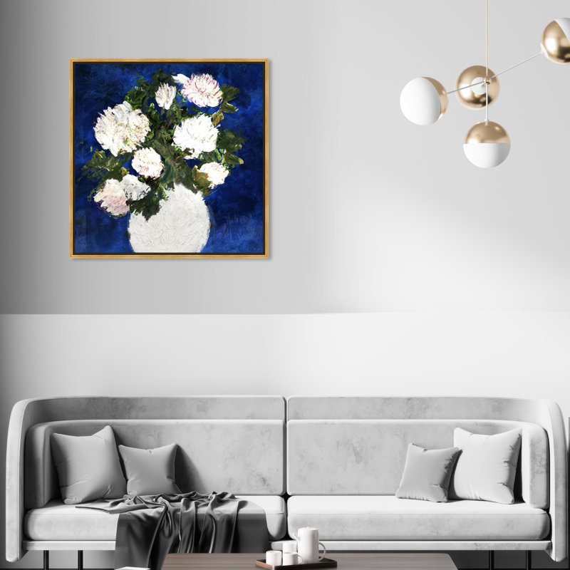 " Dripping Roses " Painting Print, Gold Framed, 31" H x 31" W x 1.5" D