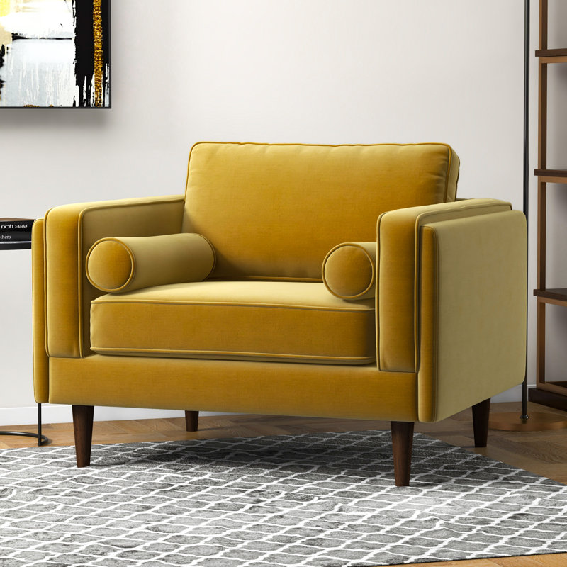 Fauteuil Nehemiah de 105,41 cm de large, Jaune