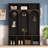 Arched Design Wooden Hall Tree with Storage Bench with 5 Black Hooks-403350513