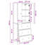  Cabinet Set 2 Pcs Engineered Wood Storage Organizational Unit Office-192678710