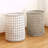 1Pc Household Dirty Clothes Basket; Toy Storage Bucket; Plaid Fabric Cotton And Linen Dirty Clothes Basket; Large Foldable Waterproof Storage Basket-1007573109