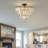 Black Crystal Chandelier 20" Ceiling Light