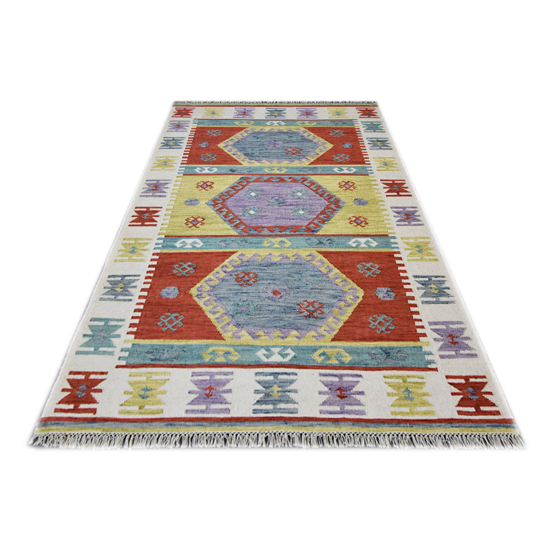 Aztec Hand Woven Area Rug, Rectangle 155 x 244cm