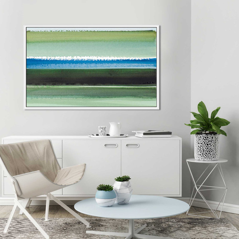 «Morning Pasture Square I», reproduction d'art sur toile encadrée, H 21,5 po x l 33,5 po x P 2 po
