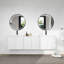 Dans un meuble-lavabo en bois (doit inclure le meuble-lavabo et le lavabo)