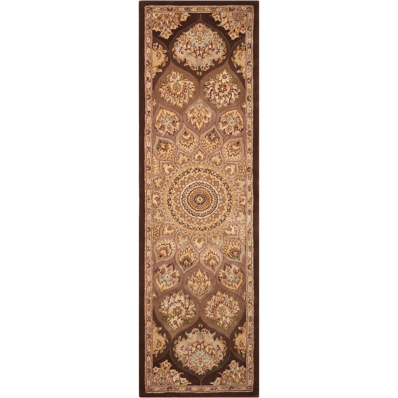 Deguzman Wool Damask Indoor Rug, Runner 2'3" x 8'
