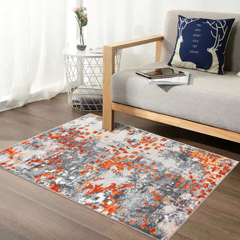 Jimel Washable Abstract Indoor Rug, Rectangle 2' x 3’