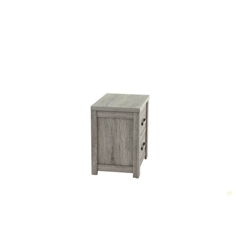 Table de chevet simple 1pc 2 pièces, Gris clair