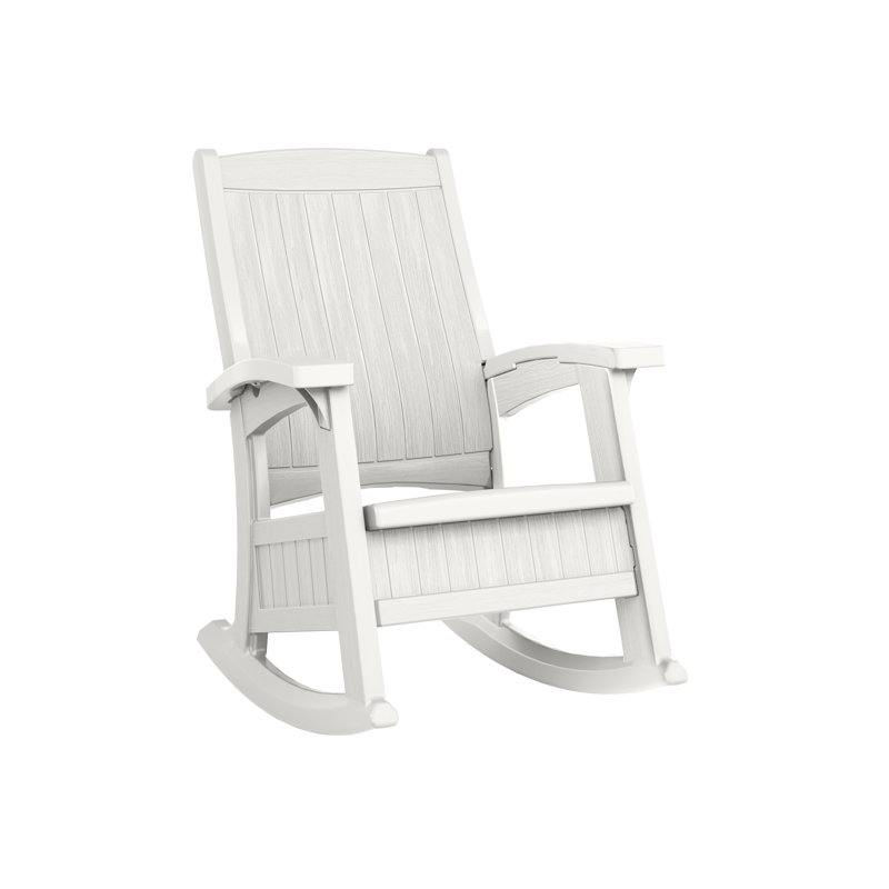 Chaise berçante en résine avec rangement pour sièges d'extérieur l 29,75 po x P 35 po Suncast, fabriquée aux États-Unis