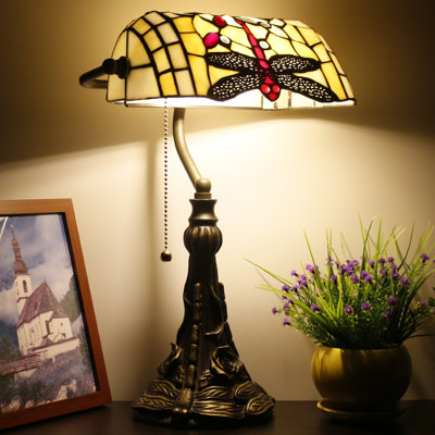 Esrin   Resin Bankers Lamp