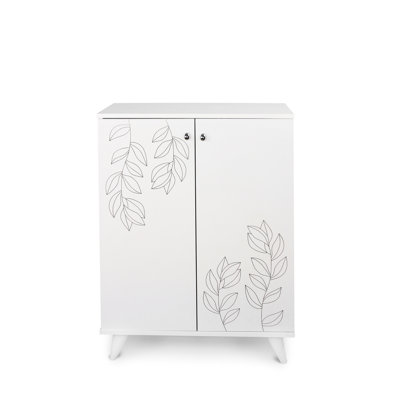 Delightful Wood Shoe Cabinet - Keep Shoes Organized Logically White Luring Neat Organization System