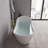 71" Streamline Soaking Glossy White Freestanding Tub With Internal Drain-108964558