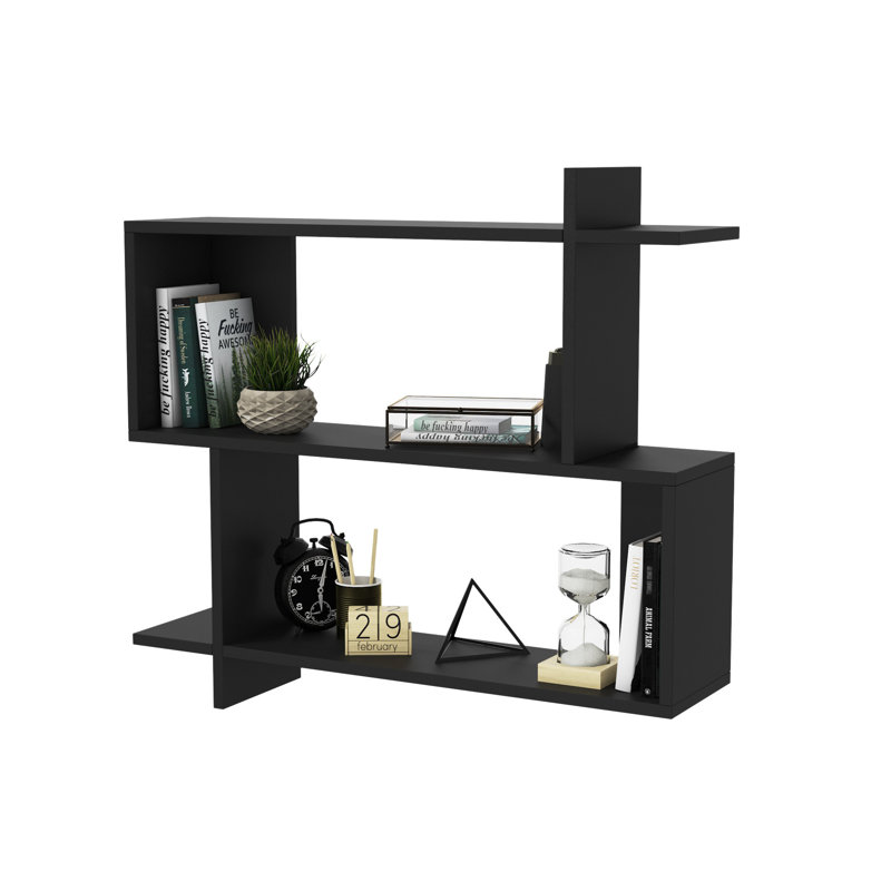 2 Piece Tiered Shelf, Black