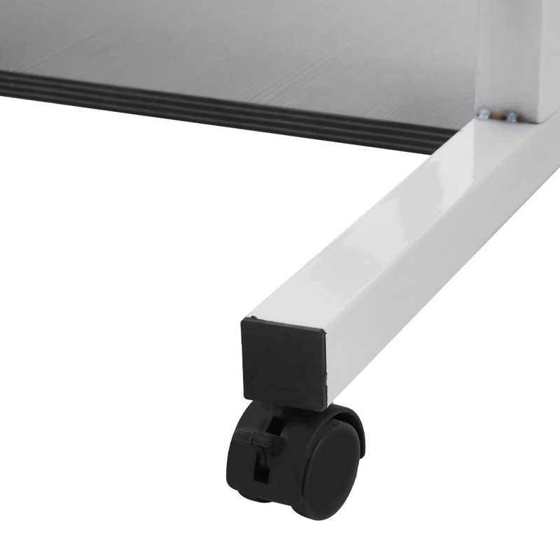 Adjustable Height and Modular Iron Computer Desk, Black