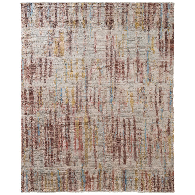 Tapis rose Tashaun, Rectangle 9 pi 6 po x 13 pi 6 po