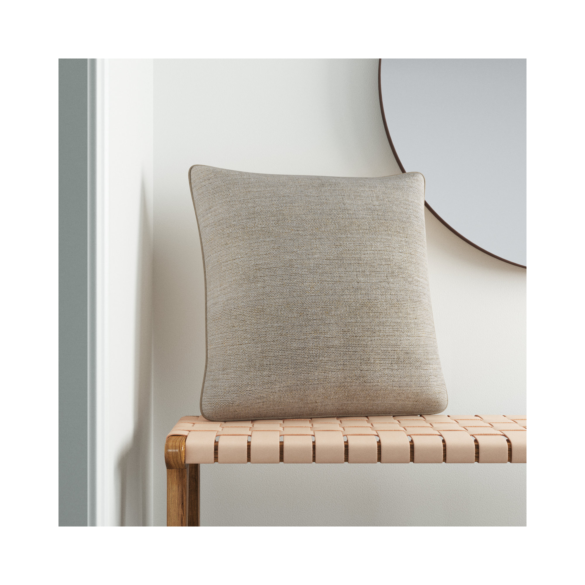 Marie Linen Throw Pillow, Pillow Cover Only - No Insert, 20" x 20"