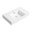 Comptoir de salle de bain contemporain en résine blanc brillant Roomfitter, comptoir de meuble-lavabo élégant