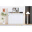 Lit escamotable mural avec grand espace de rangement et rayures
