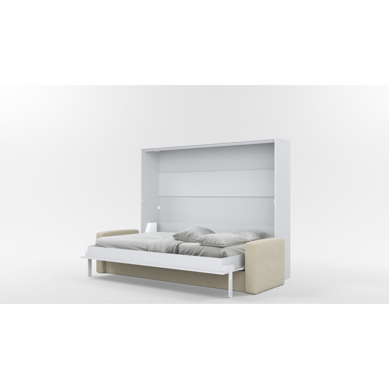 Neidelin Upholstered Bed, White/Cream