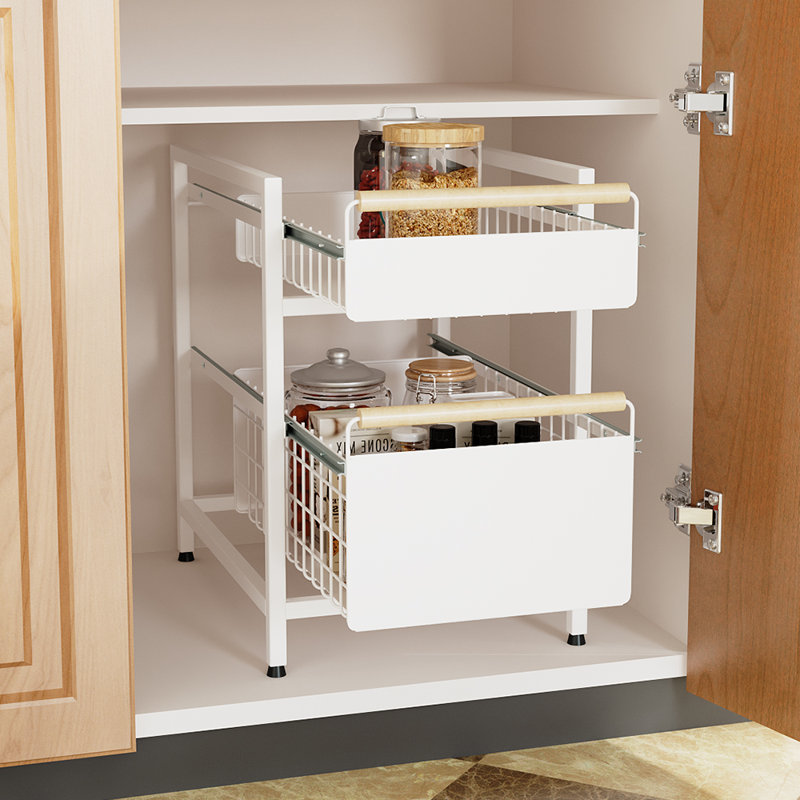 Spice Rack, 42cm H x 39cm W x 29.5cm D, White