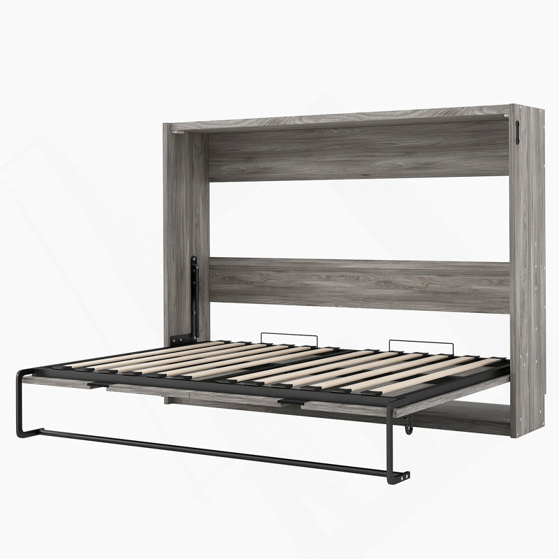 Lit escamotable double avec conception pliable, idéal pour une utilisation peu encombrante et polyvalente, parfait pour les petites chambres et les chambres d'amis