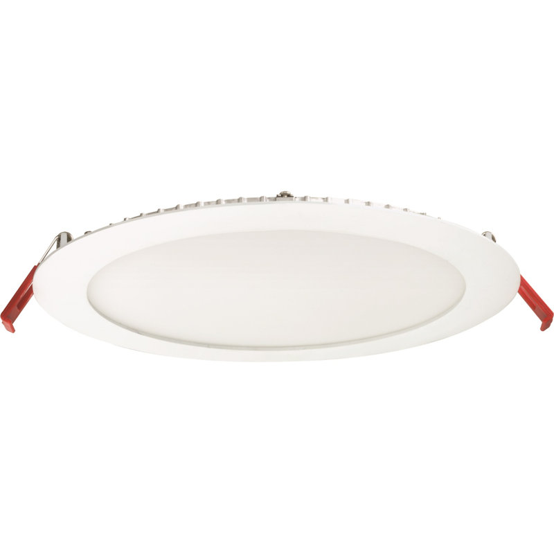 Ensemble d'éclairage DEL encastré 4 po Wafer, Blanc mat