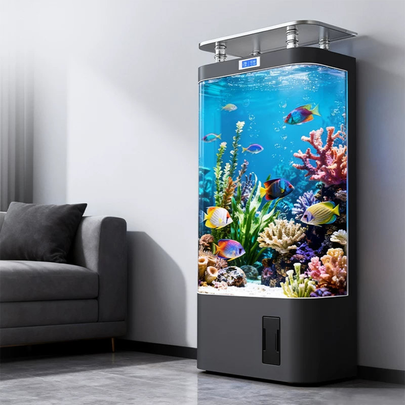Aquarium moderne 35-45 gallons en bois manufacturé Eco, 23.62, Gray