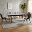 Benedick Extendable Glass Top Metal Base Dining Table