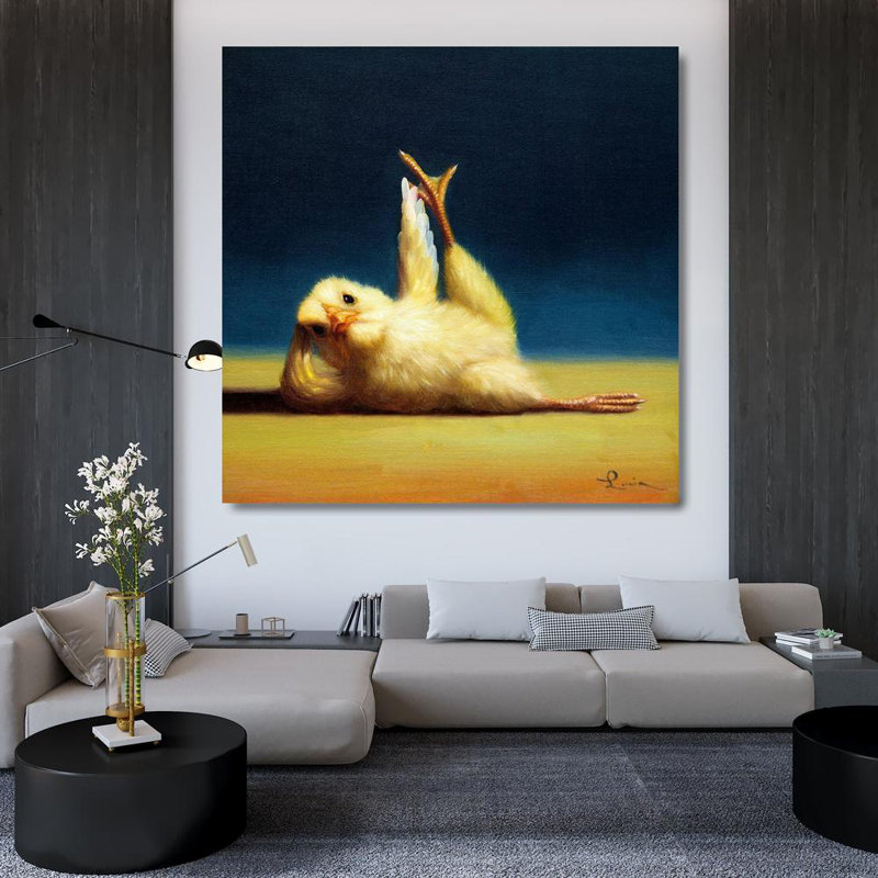 Art sur toile tendue, Trinx Heffernan, Lucia Gallery: Yoga Chick Side Leg Lift, H 36 po x l 36 po