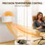 HOMCOM 1000W 6824 BTU Electric Wall Mounted Space Heater with Adjustable Thermostat and with Digital Display-119626086