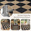 Tapis en jute à carreaux lavables pour tapis d'entrée de salon intérieur / extérieur en diamant
