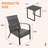3-piece All-weather Wicker Outdoor Chairs Set With Quick Drying Built-in Cushions And Rattan Coffee Table