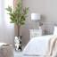 Arbre artificiel en fleur noire et blanche-104345524