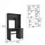 Bureau d'ordinateur avec huche et tablettes de rangement Jexton - Bureau à domicile-1334079043