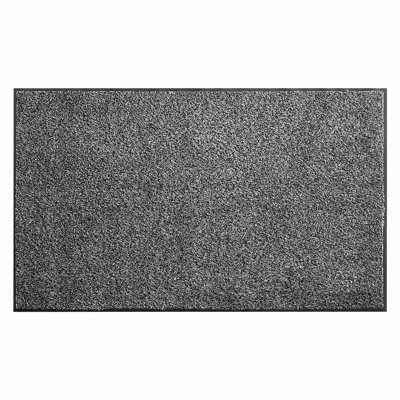 Front Door Mat, 5 x 3 ft Commercial Floor Mat for Indoor and Outdoor, Industrial Entrance Carpet with PVC Backing, Heavy Duty Washable Entry Rug for Hallway, Kitchen, Balcony, Garage, Grey