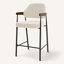 Tabouret de comptoir avec cadre en métal robuste et rembourré Nishi (ensemble de 4)-132393632