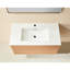 Meuble-lavabo simple flottant de 36 po avec lavabo en céramique, entièrement assemblé, noyer naturel, fabrication en contreplaqué, meuble de rangement mural et de rangement substantiel, matériau principal, surface nécessitant peu d'entretien