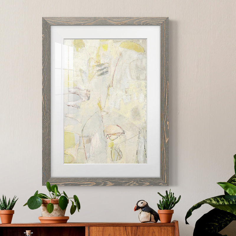 Fizgig II - peinture encadrée, H 43,5 po x l 31,5 po x P 1 po, Cadre gris