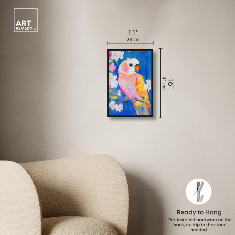«Spectrum on Wings I Canvas Tropical Brints» par Art Remedy, Noir, noir, noir, noir, Reproduction encadrée sans passe-partout