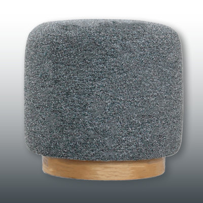 Round Orthopedic Sponge Ottoman With Wooden Legs