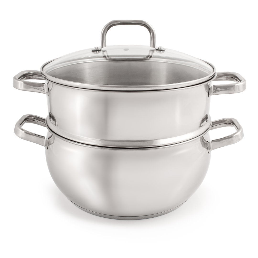 BergHOFF Belly Shape 3Pc 18/10 Stainless Steel Steamer Cookware Set BergHOFF