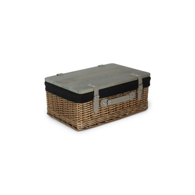 Wicker Gift or Storage Hamper with Lining
