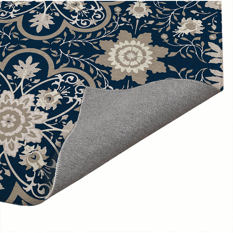 Tapis de cuisine Skyler, Marine, Rectangle 5 pi x 7 pi