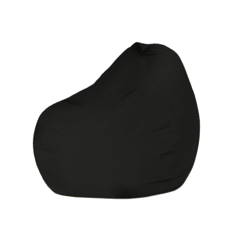 Premium Garden Bean Bag Chair, Solid Black, 23.6 x 23.6 x 9.8 inches | 100% Waterproof Polyester, 100% Original Bead Styrofoam Filling | Hidden Zipper System | Supports Up to 440 lbs, Ideal for Modern Outdoor Entertainment