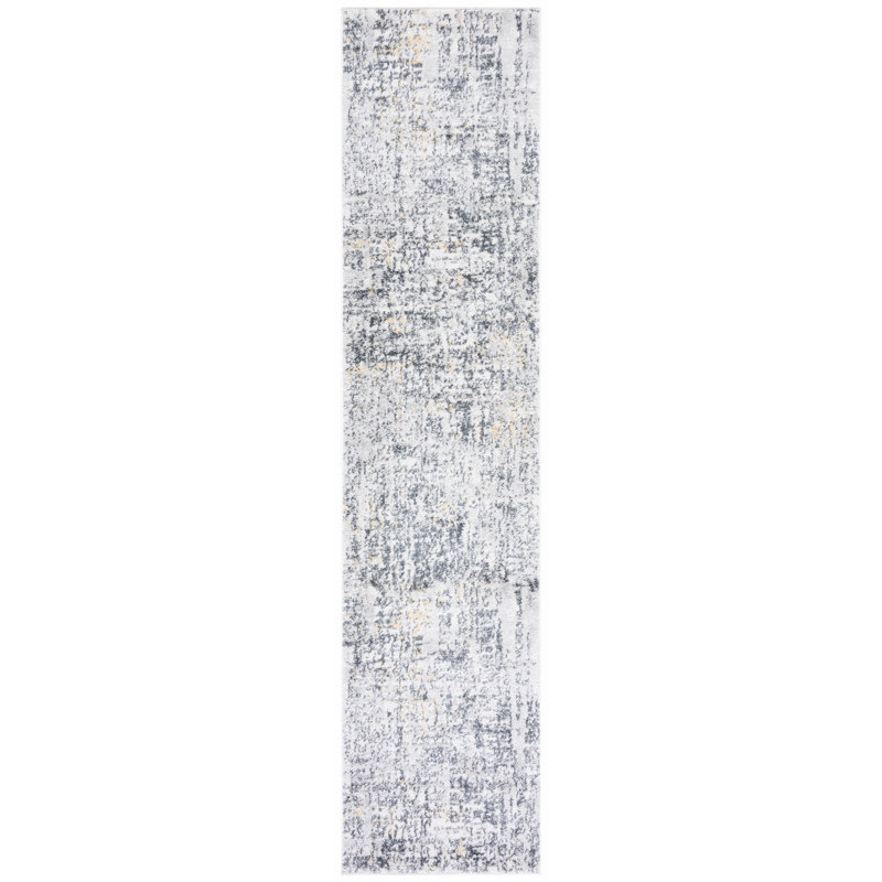 Tapis ivoire / gris Ethellee 678, Tapis de couloir 2 pi x 9 pi