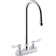 Triton Bowe 0.5 GPM Centerset Bathroom Sink Faucet with Laminar Flow, Gooseneck Spout and Lever Handles, Drain Not Included