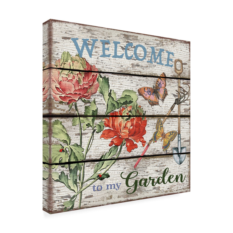 Toile d'extérieur Azayvion Jean Plout «Country Garden», H 24 po x l 24 po x P 1,5 po