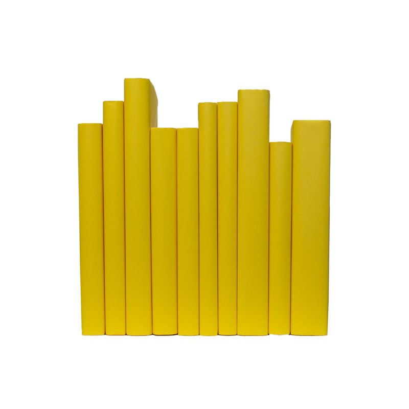 Livres décoratifs - Ensemble de livres surdimensionnés en papier safran - 1 pied de livres jaunes