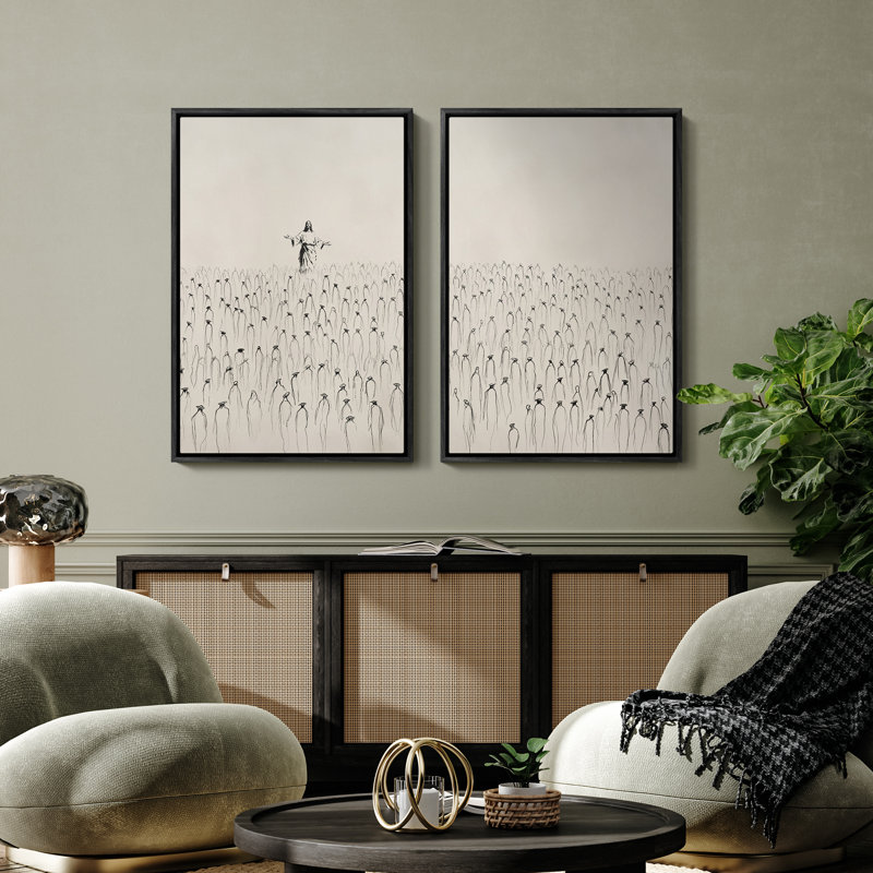 Framed Wall Art Vintage Antique Classic for Bedroom, Black, 24" H x 16" W